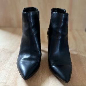 INC International Black leather booties